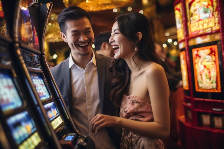 Studio live dealer caritogel dengan meja roulette dan dealer profesional